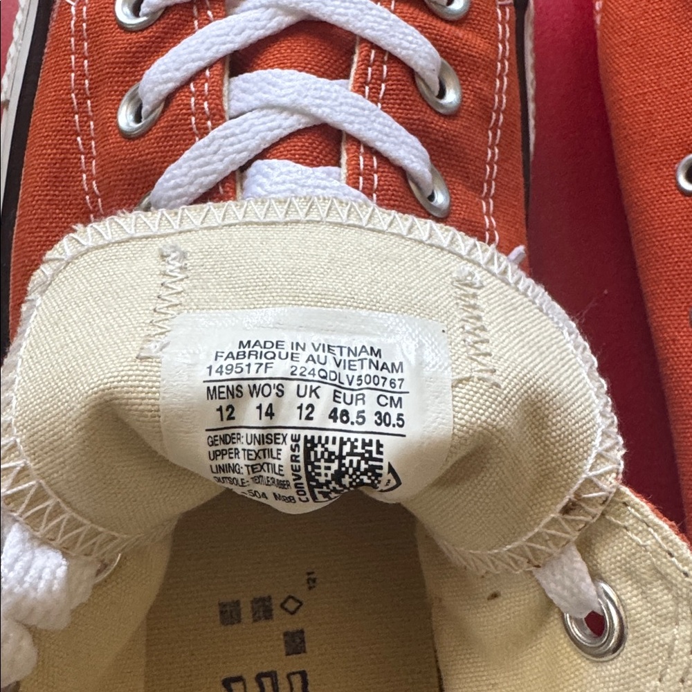 Converse Vibrant Orange Canvas Sneakers - Picture 4 of 4